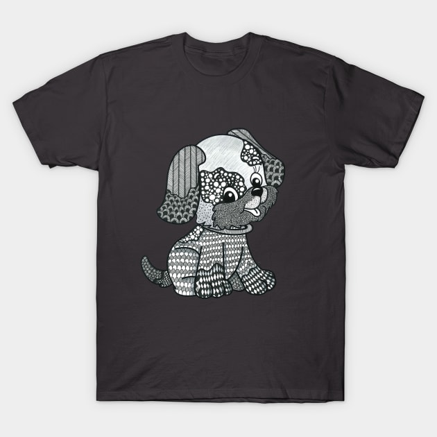 Zentangle Puppy T-Shirt by ruchyum